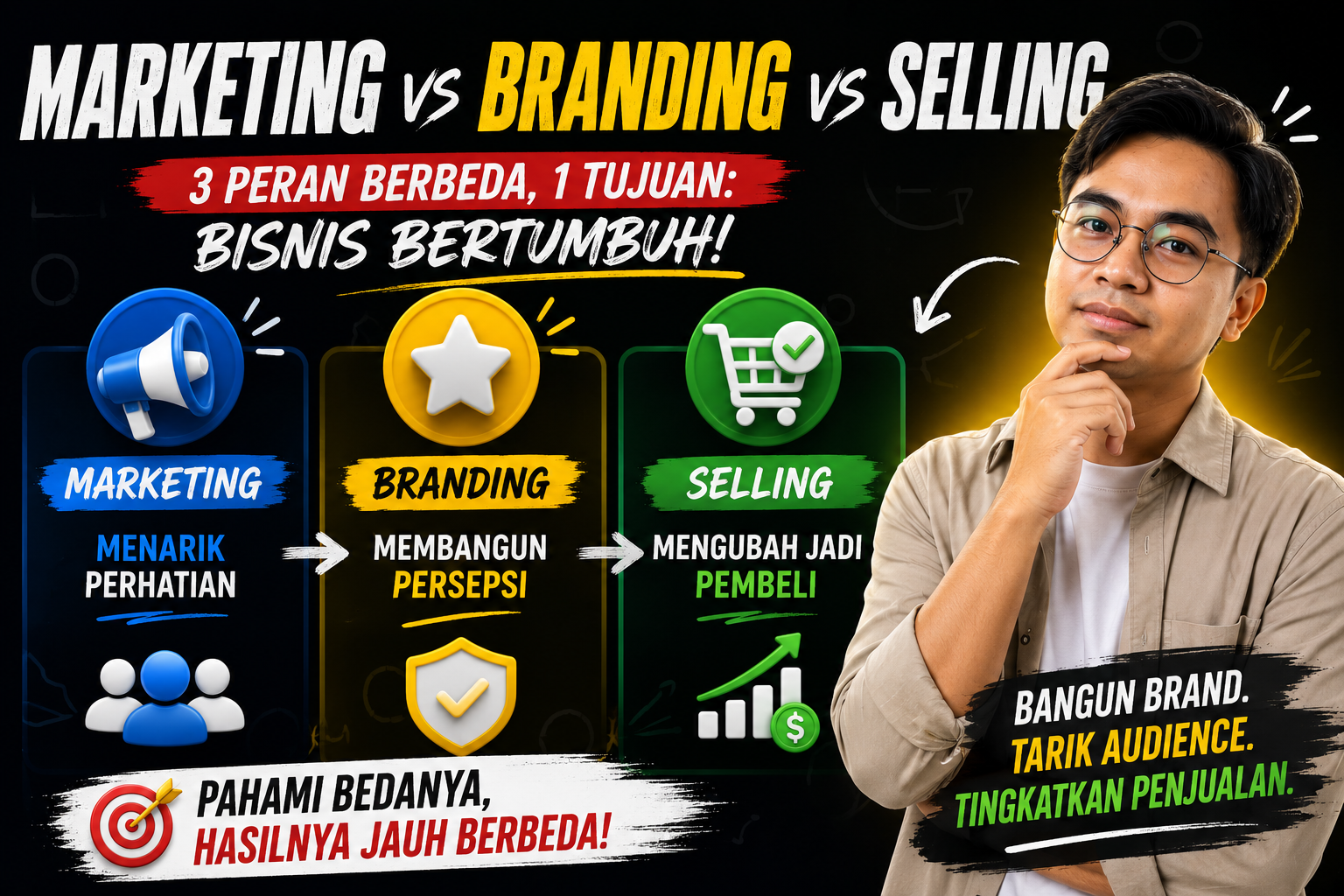 Perbedaan Branding, Marketing, dan Selling dalam Bisnis